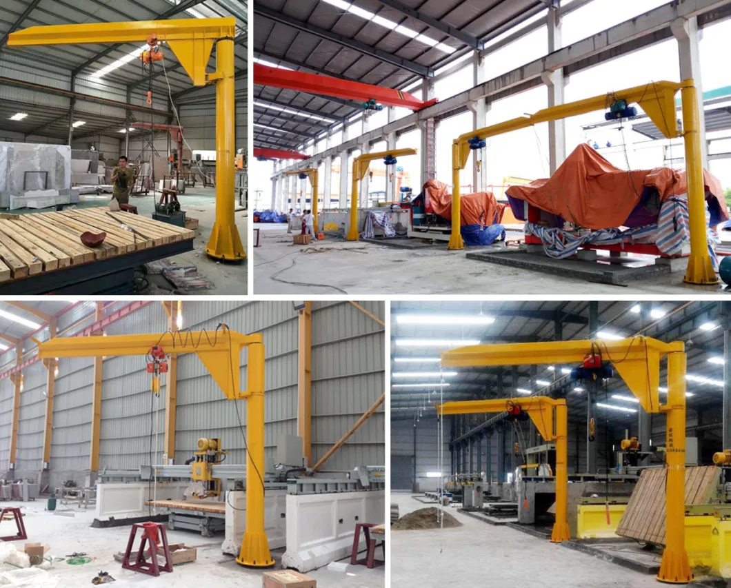 Bcmc 360 Rotated Foundation Mounted Cantilever Column Fixed Swing Slewing Pillar Jib Crane for Workshop Warehouse Construction