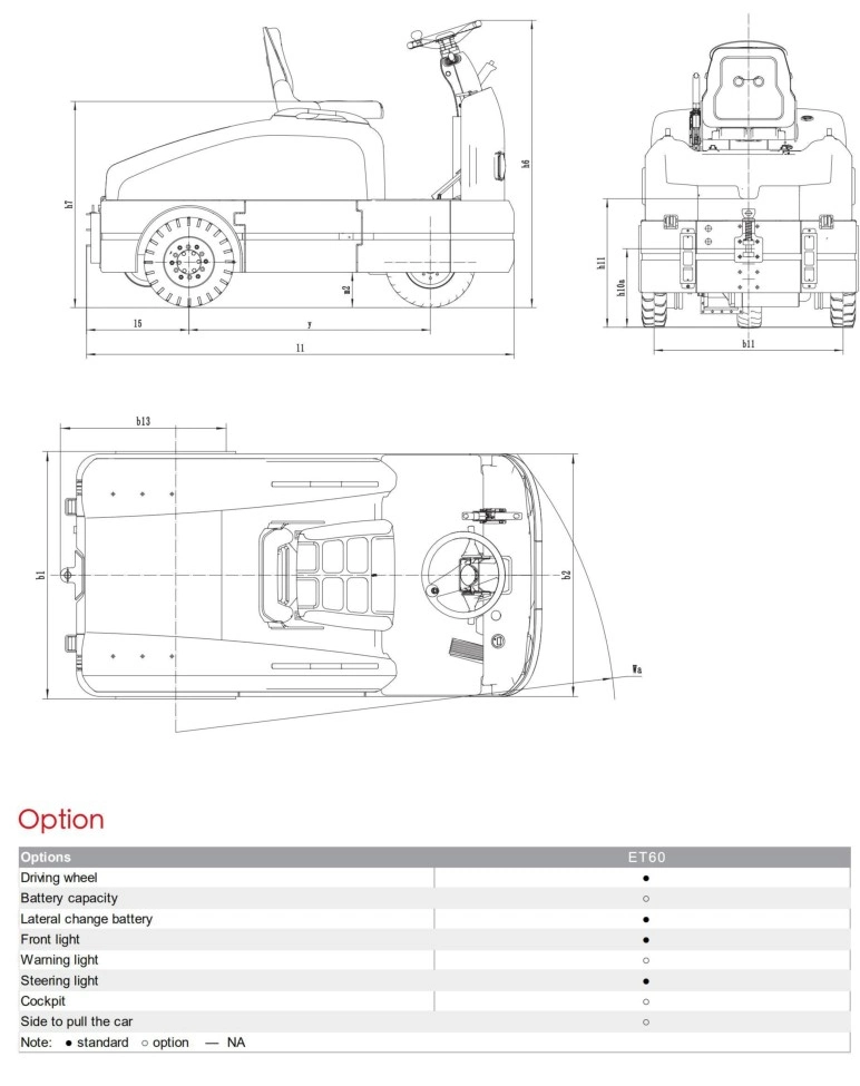 6t 6000kg Electric Tow Truck Towing Tractor with AC Driving EPS System Factory Price