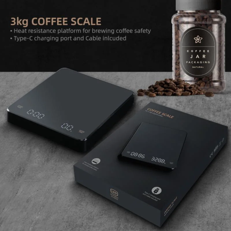 USB Charge Digital Coffee Scale Household Weighing Scale Kitchen Tool